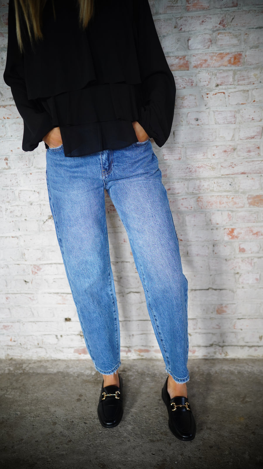 Raya mom jeans blue