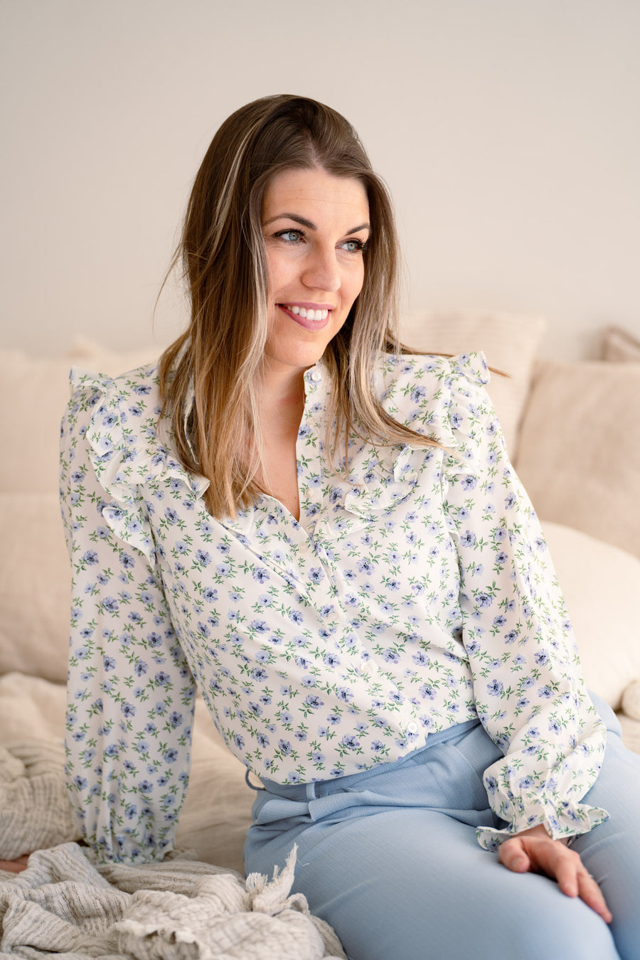 Lila flowerfield blouse